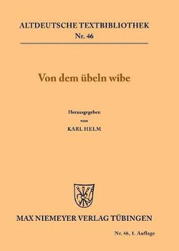 Cover image for Von dem ubeln wibe