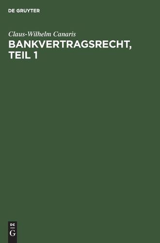 Cover image for Bankvertragsrecht, Erster Teil