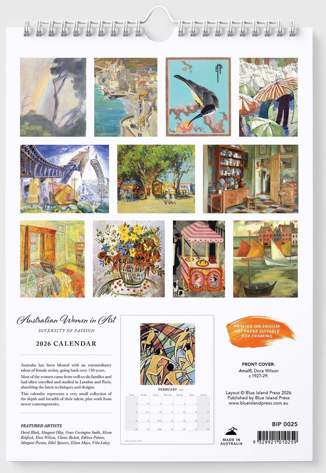 Australian Women in Art 2026 Wall Calendar