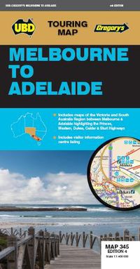Cover image for Melbourne to Adelaide Map 345 4th ed