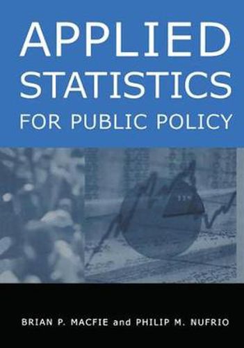 Cover image for Applied Statistics for Public Policy