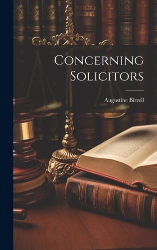 Cover image for Concerning Solicitors