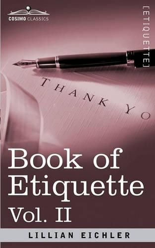 Cover image for Book of Etiquette, Vol. II (in 2 Volumes)