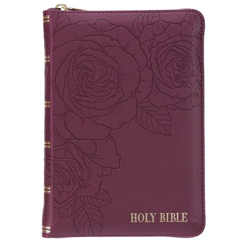 Cover image for KJV Bible Compact Faux Leather Merlot W/Zipper