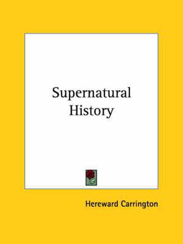 Cover image for Supernatural History