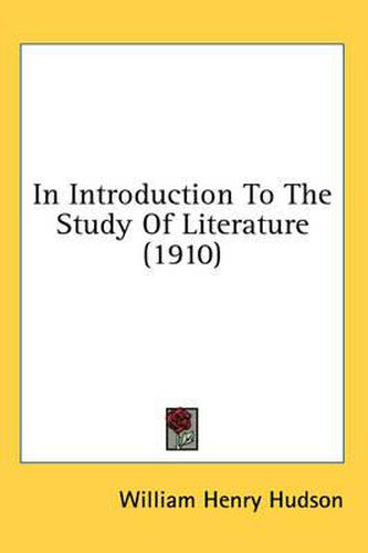 Cover image for In Introduction to the Study of Literature (1910)