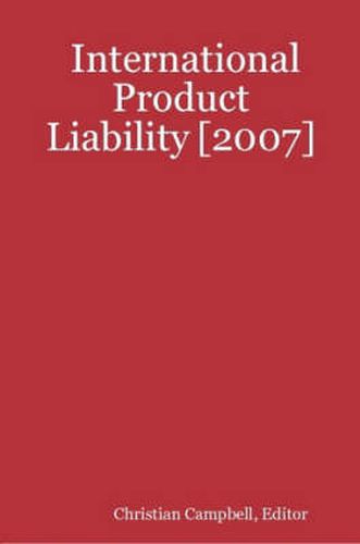 Cover image for International Product Liability [2007]