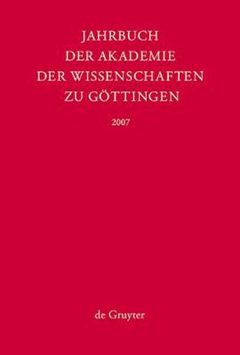 Jahrbuch der Goettinger Akademie der Wissenschaften, Jahrbuch der Goettinger Akademie der Wissenschaften (2007)