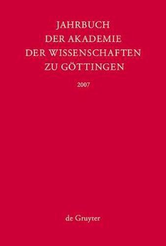 Cover image for Jahrbuch der Goettinger Akademie der Wissenschaften, Jahrbuch der Goettinger Akademie der Wissenschaften (2007)