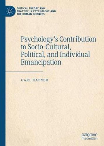 Cover image for Psychology's Contribution to Socio-Cultural, Political, and Individual Emancipation