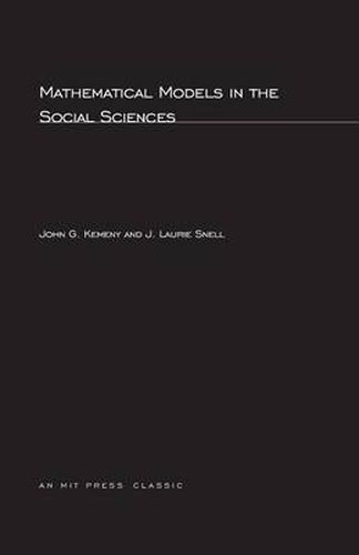 Cover image for Mathematical Models in the Social Sciences