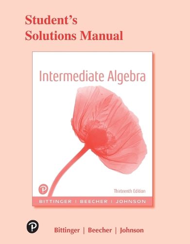 Cover image for Student Solutions Manual for Intermediate Algebra