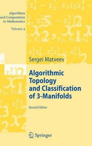 Cover image for Algorithmic Topology and Classification of 3-Manifolds