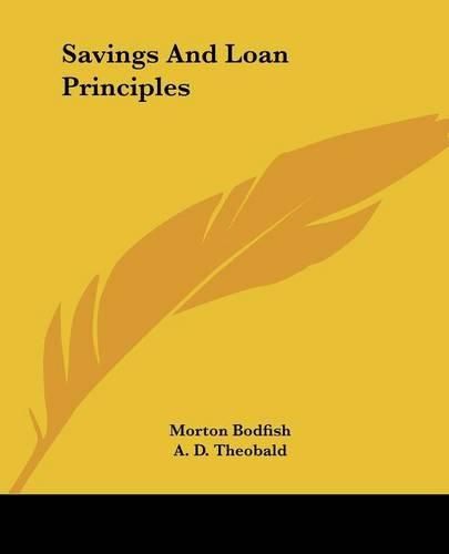 Cover image for Savings and Loan Principles