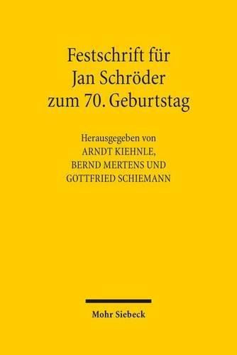 Cover image for Festschrift fur Jan Schroeder zum 70. Geburtstag: am 28. Mai 2013