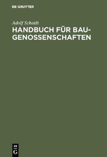 Cover image for Handbuch fur Baugenossenschaften