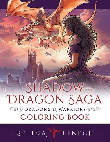 Cover image for Shadow Dragon Saga - Dragons and Warriors Coloring Book