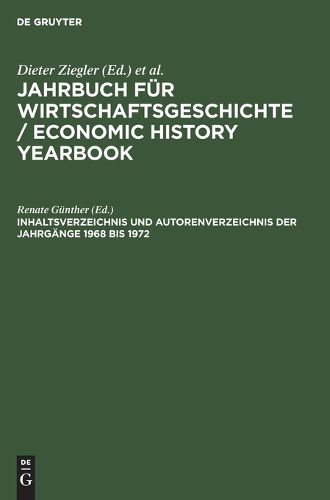 Cover image for Inhaltsverzeichnis und Autorenverzeichnis der Jahrgange 1968 bis 1972
