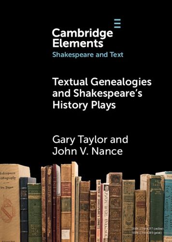 Cover image for Textual Genealogies and Shakespeare's History Plays