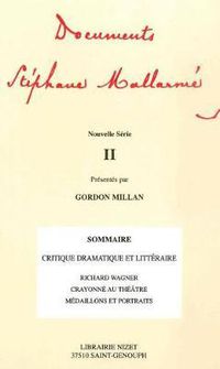 Cover image for Documents Stephane Mallarme - Nouvelle Serie II