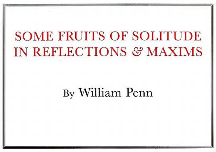 Cover image for Some Fruits of Solitude