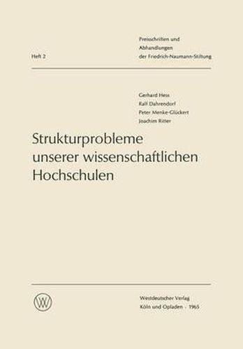 Strukturprobleme Unserer Wissenschaftlichen Hochschulen