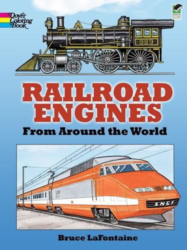 Cover image for Railroad Engines from Around the World Coloring Book