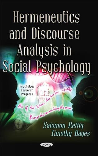 Cover image for Hermeneutics & Discourse Analysis in Social Psychology