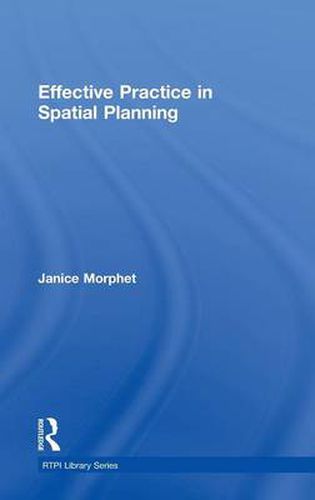 Cover image for Effective Practice in Spatial Planning