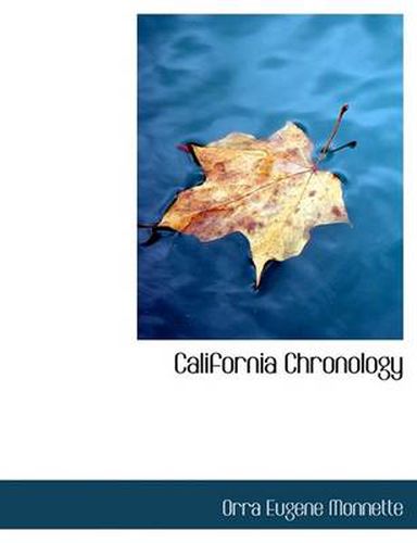 Cover image for California Chronology