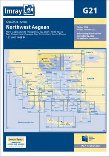 Cover image for Imray Chart G21: Northwest Aegean Sea