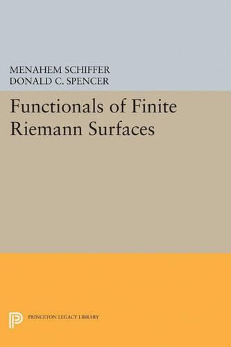 Cover image for Functionals of Finite Riemann Surfaces