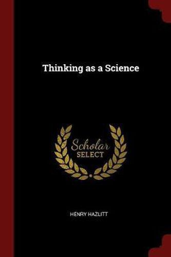 Cover image for Thinking as a Science