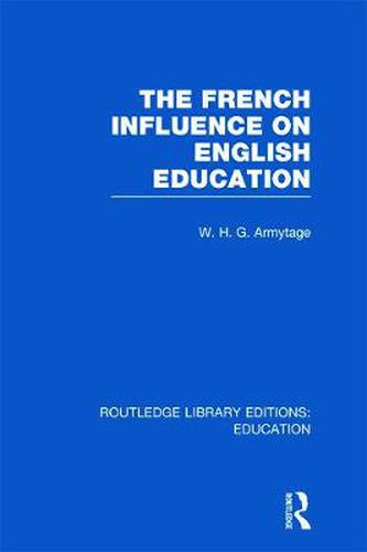 Cover image for French Influence on English Education