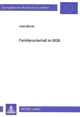 Cover image for Familienunterhalt Im Bgb