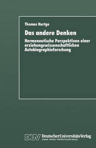 Cover image for Das Andere Denken