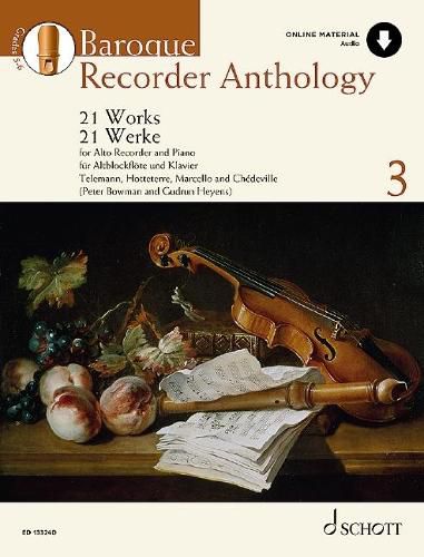 Baroque Recorder Anthology, Vol. 3: 21 Works for Treble Recorder with Piano