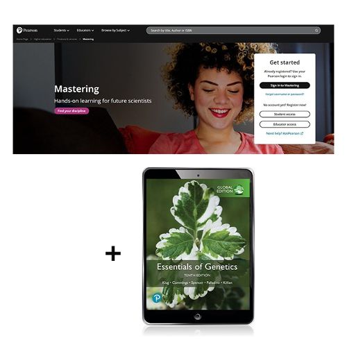 Cover image for Essentials of Genetics, Global Edition -- Modified Mastering Genetics with Pearson eText