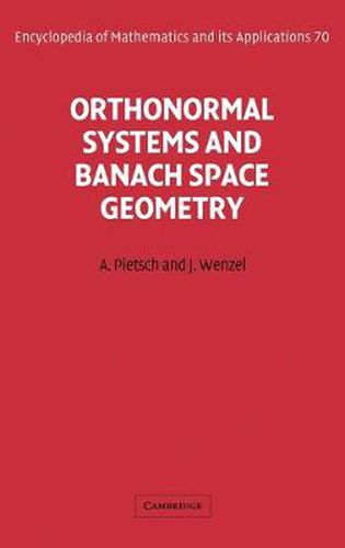 Cover image for Orthonormal Systems and Banach Space Geometry