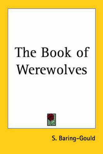 Cover image for The Book of Werewolves (1865)