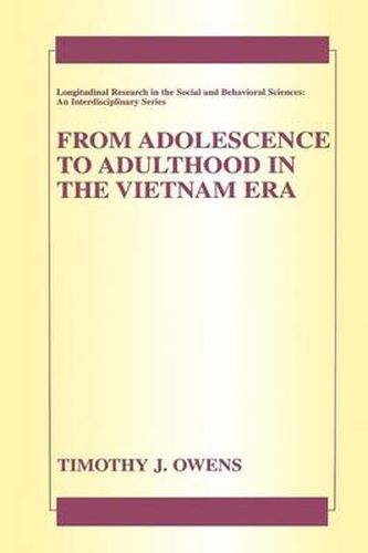 Cover image for From Adolescence to Adulthood in the Vietnam Era