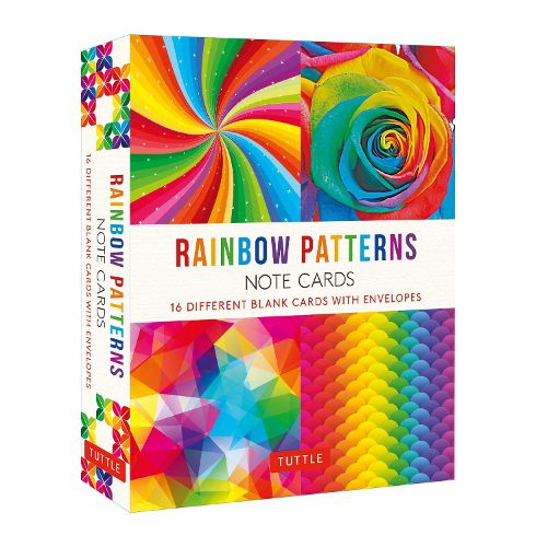 Cover image for Rainbow Patterns, 16 Note Cards: 16 Different Blank Cards with 17 Patterned Envelopes in a Keepsake Box!