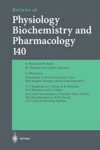 Cover image for Reviews of Physiology, Biochemistry and Pharmacology