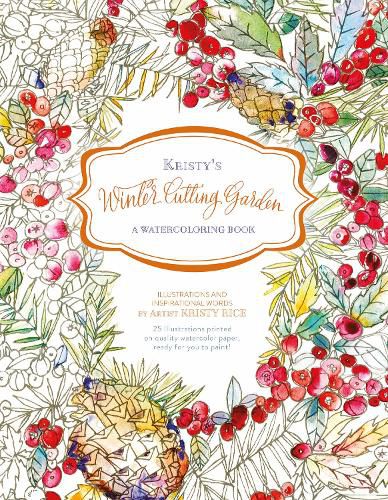 Cover image for Kristy's Winter Cutting Garden: A Watercoloring Book