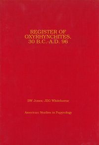 Cover image for Register of Oxyrhynchites 30BC-AD96