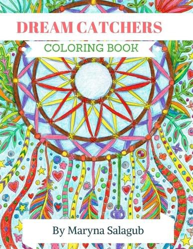 Cover image for Dream Catcher coloring book for adults and kids