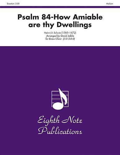 Cover image for Psalm 84 How Amiable Are Thy Dwellings: Score & Parts