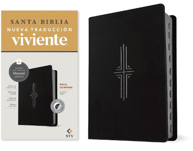 Biblia Ultrafina Ntv, Con Filament (Sentipiel, Negro, Indice, Letra Roja)