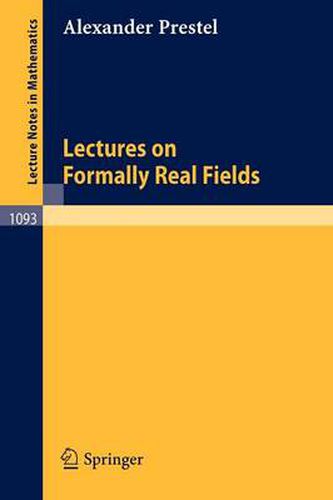 Cover image for Lectures on Formally Real Fields