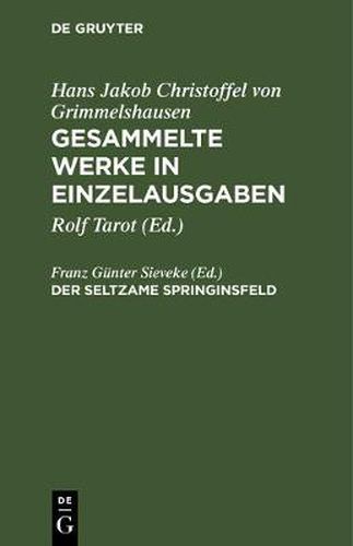 Cover image for Gesammelte Werke in Einzelausgaben, Der seltzame Springinsfeld